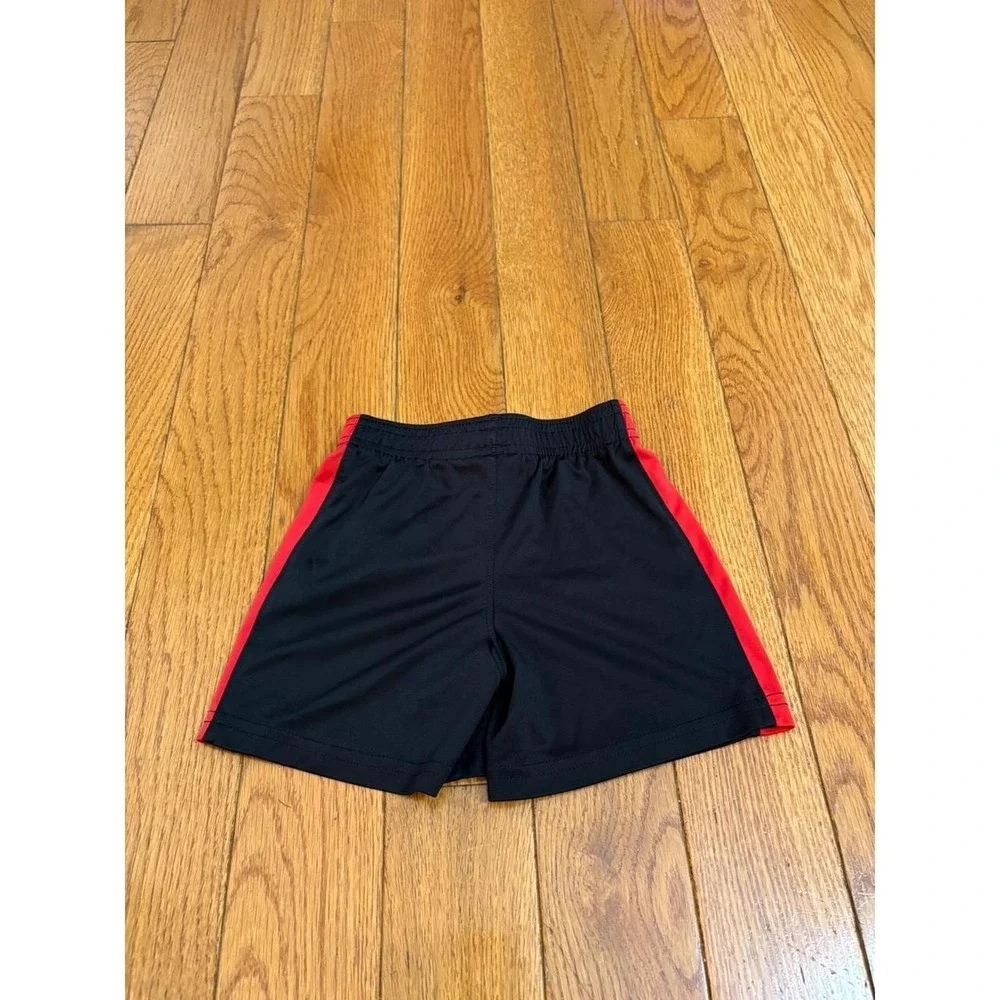 Under Armour Toddler Boys Black Red Stripe Athletic Shorts 24M Heat Seal Logo